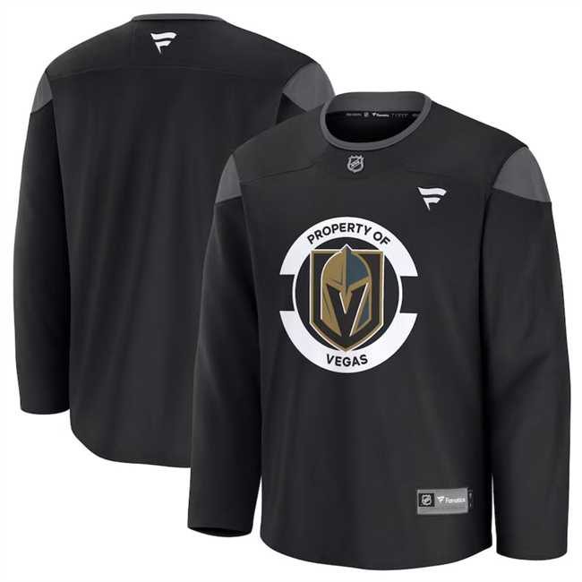 Men%27s Vegas Golden Knights Black 2024-25 Team Practice Stitched Hockey Jersey Dzhi